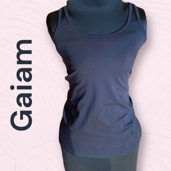 Gaiam Black Racer Back Workout Tank Sz XS - Picture 1 of 10